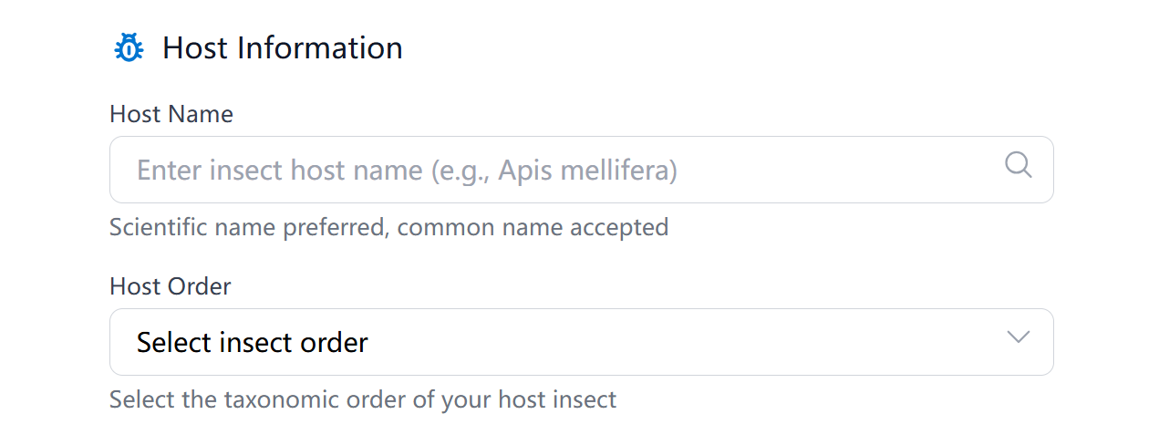 Host Information Section