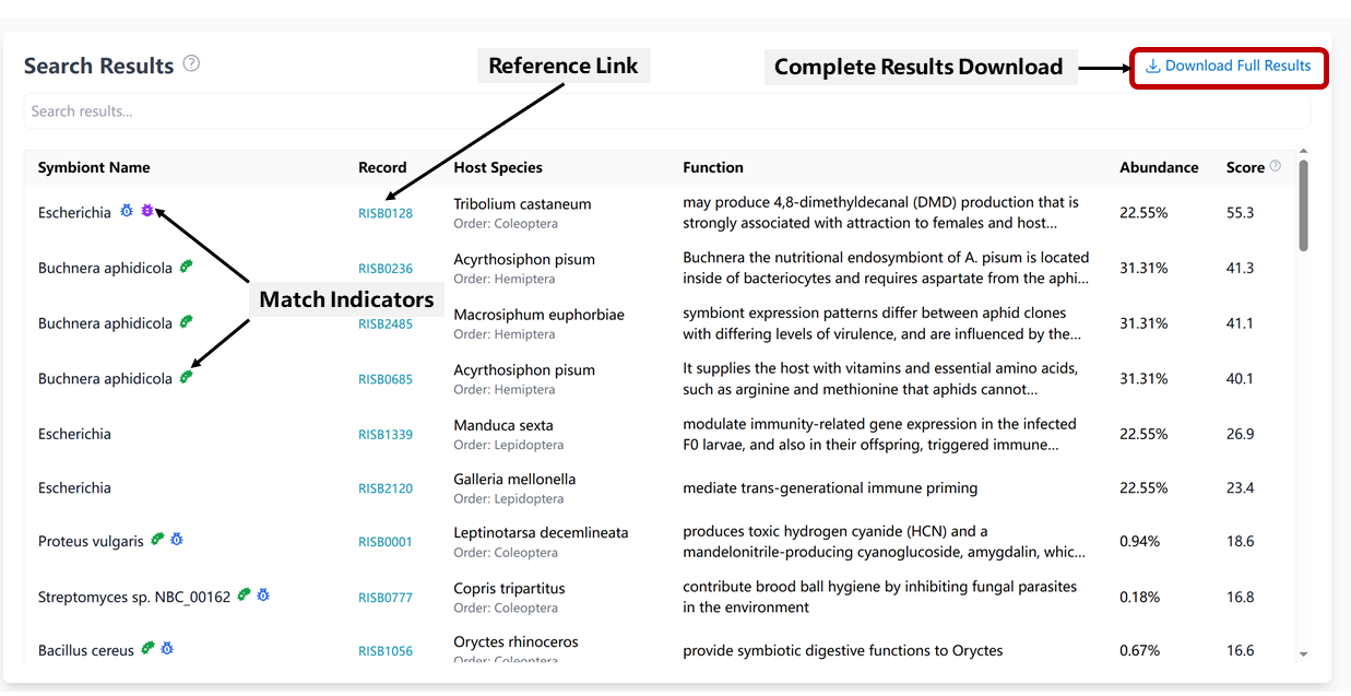 Results Interface